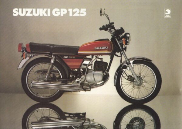 SUZUKI GP 125 + PROSPEKT flyer + 1 Blatt / 2 Seiten + aus 1978