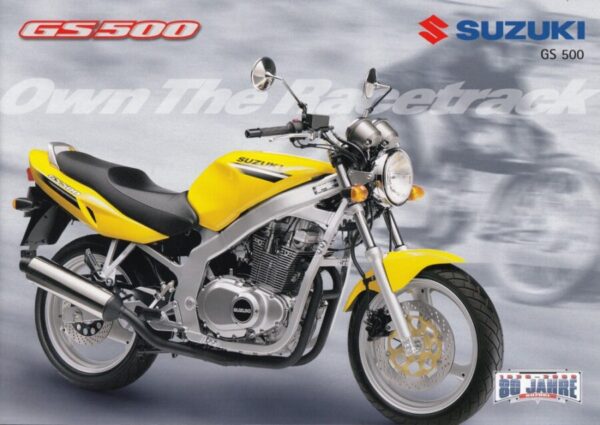SUZUKI GS 500 + Prospekt brochure + 4 Seiten + aus 12/2000