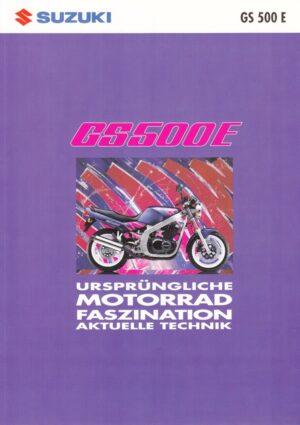 SUZUKI GS 500 E + Prospekt brochure + 4 Seiten + aus 11/1992
