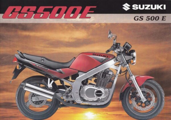 SUZUKI GS 500 E + Prospekt brochure + 4 Seiten + aus 10/1997