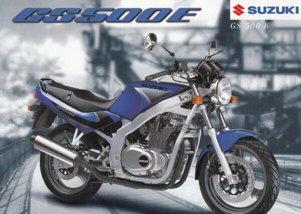 SUZUKI GS 500 E + PROSPEKT brochure + 4 Seiten + aus 10/1999