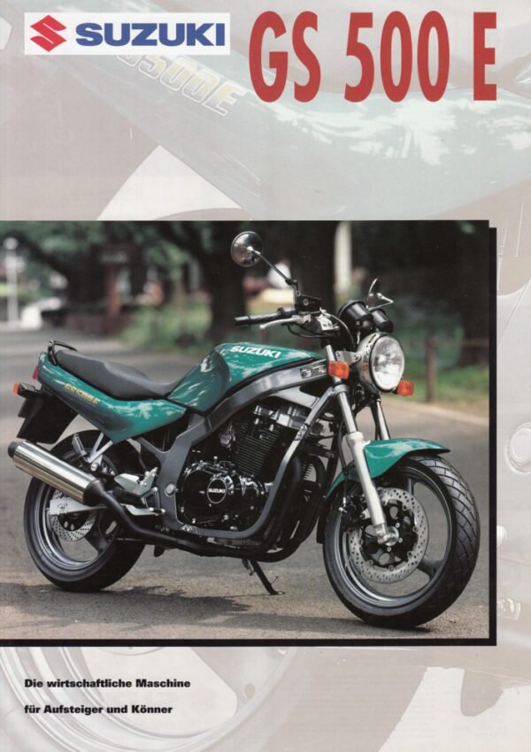 SUZUKI GS 500 E + Prospekt flyer + 1 Blatt / 2 Seiten