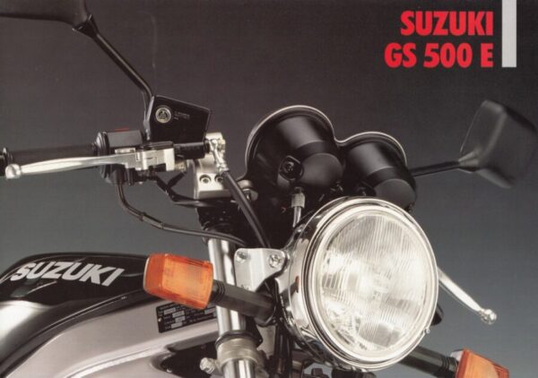 SUZUKI GS 500 E + Prospekt brochure + 4 Seiten