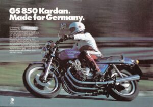 SUZUKI GS 850 GL Kardan + PROSPEKT flyer + 1 Blatt / 2 Seiten + aus 1980