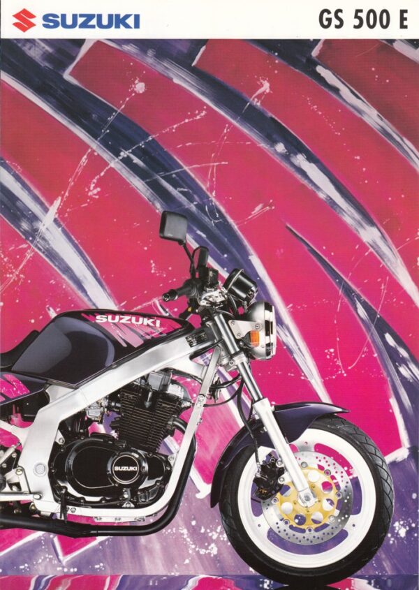 SUZUKI GS 500 E +  Prospekt brochure + 4 Seiten
