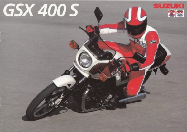 SUZUKI GSX 400 S + Prospekt brochure + 8 Seiten + aus 5/1983