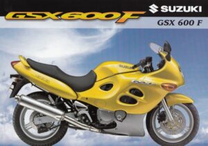 SUZUKI GSX 600 F + Prospekt brochure + 6 Seiten + aus 10/1997