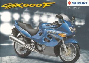 SUZUKI GSX 600 F + Prospekt flyer + 1 Blatt / 2 Seiten + aus 11/1999