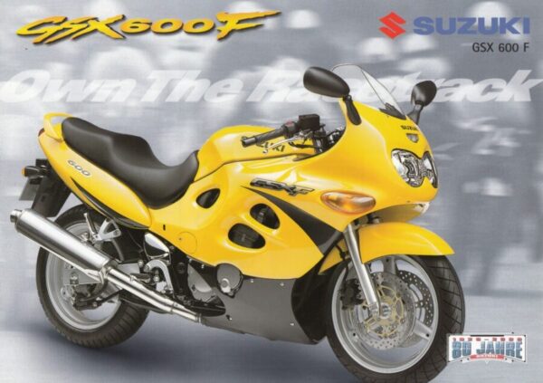 SUZUKI GSX 600 F + Prospekt flyer + 1 Blatt / 2 Seiten + aus 12/2000