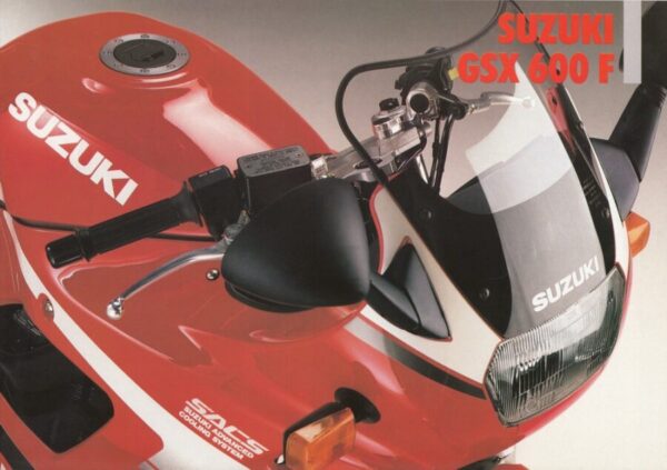 SUZUKI GSX 600 F + Prospekt brochure + 4 Seiten + aus 1997 ?