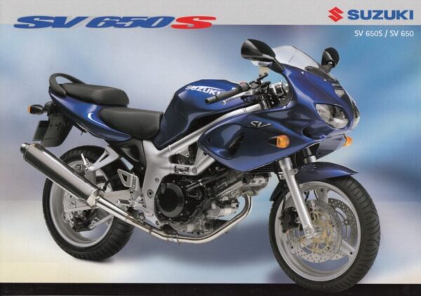 SUZUKI SV 650 / S + Prospekt brochure + 4 Seiten + aus 01/2002