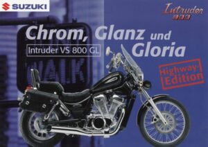 Titelseite: SUZUKI VS 800 GL Intruder Highway Edition + Prospekt + 4 Seiten + aus 2/1997