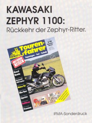 KAWASAKI Zephyr 1100 + Test und Technik + aus Tourenfahrer 5/92 + 8 Seiten
