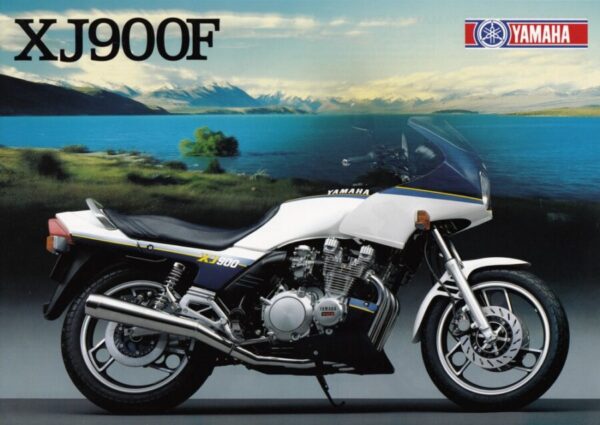 YAMAHA XJ 900 F + Prospekt flyer + 1 Blatt / 2 Seiten + aus 1987