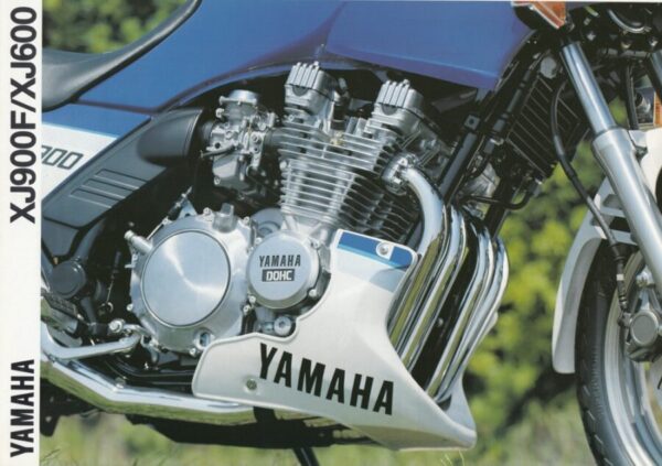 YAMAHA XJ 900 F / XJ 600 + Prospekt brochure + 4 Seiten + aus 1991