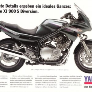 YAMAHA XJ 900 S Diversion + Prospekt flyer + 1 Blatt / 2 Seiten + aus 8/1994