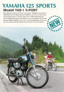Titelseite: YAMAHA YAS-1 125 Sports 5-Port + Prospekt brochure + 4 Seiten + aus 1968?