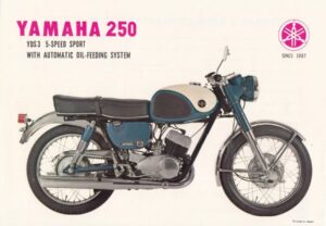 YAMAHA YDS 3 250 ccm + Prospekt flyer + 1 Blatt 2 Seiten + 1960er Jahre