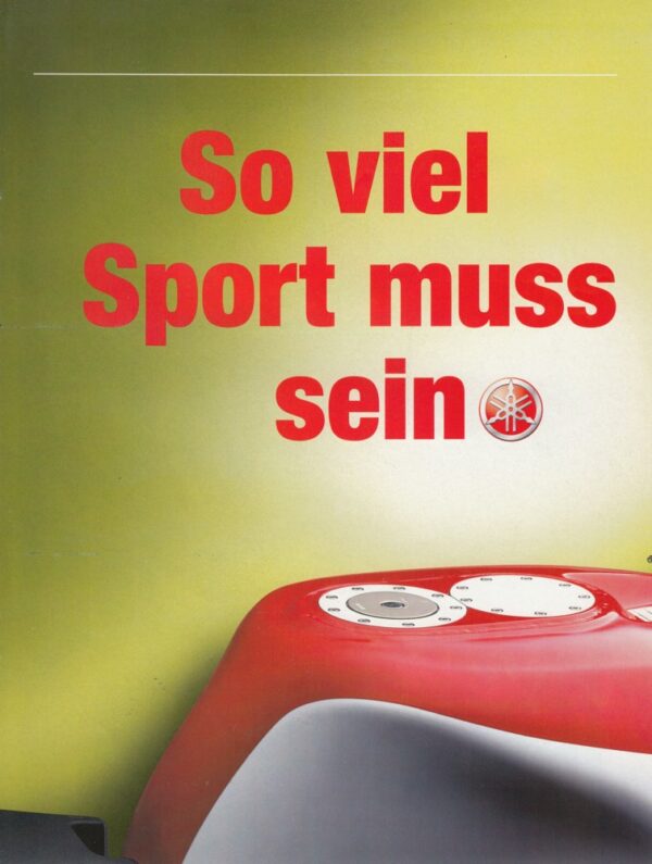 YAMAHA + So viel Sport muss sein + Prospekt brochure + 12 Seiten