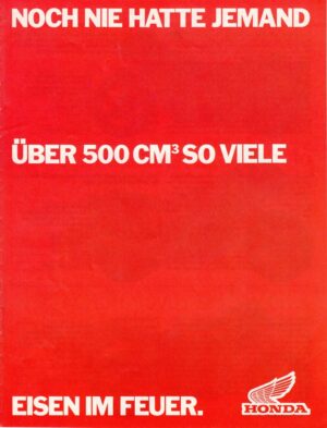 HONDA, Motorrad-Programm 1982 + Prospekt brochure + 8 Seiten