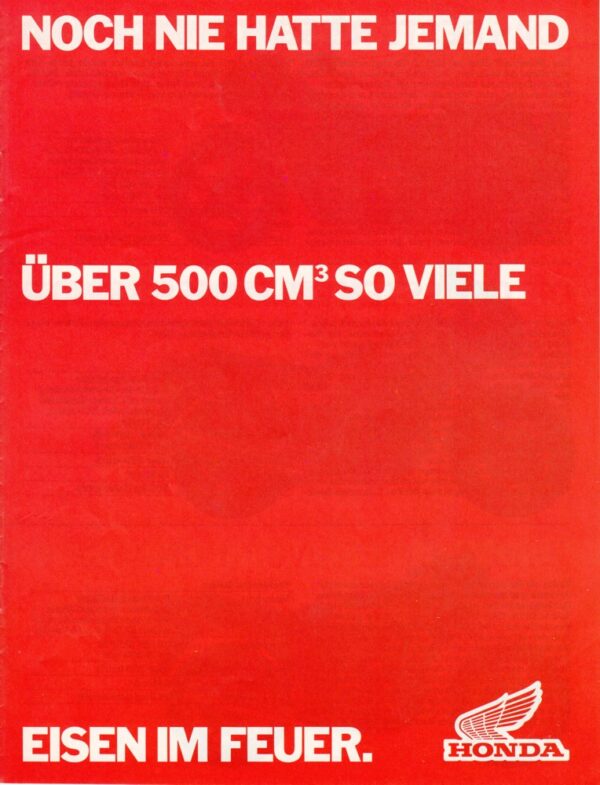 HONDA, Motorrad-Programm 1982 + Prospekt brochure + 8 Seiten