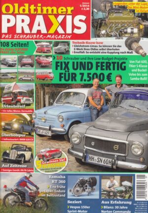 Oldtimer Praxis 01/2014 – Volvo PV 544 und Fiat 600; Yamaha RT 360; Norton 850 Commando