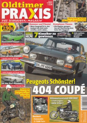 Oldtimer Praxis 01/2021 – Peugeot 404 Coupé; BMW R 100/7; MZ-GS; Kawasaki Z 750