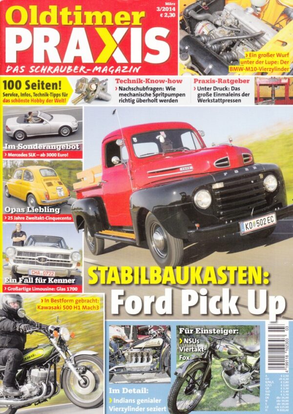 Oldtimer Praxis 03/2014 – Ford F-1 Pickup; Kawasaki 500 H1 Mach 3; NSU Fox