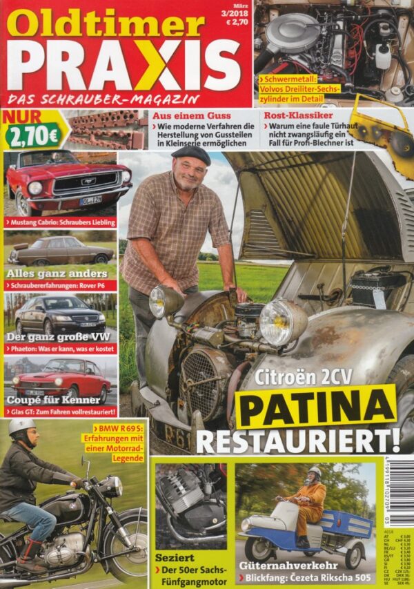 03 Oldtimer Praxis 03/2018 – Citroën 2CV; BMW R 69 S; Čezeta Rikscha 505