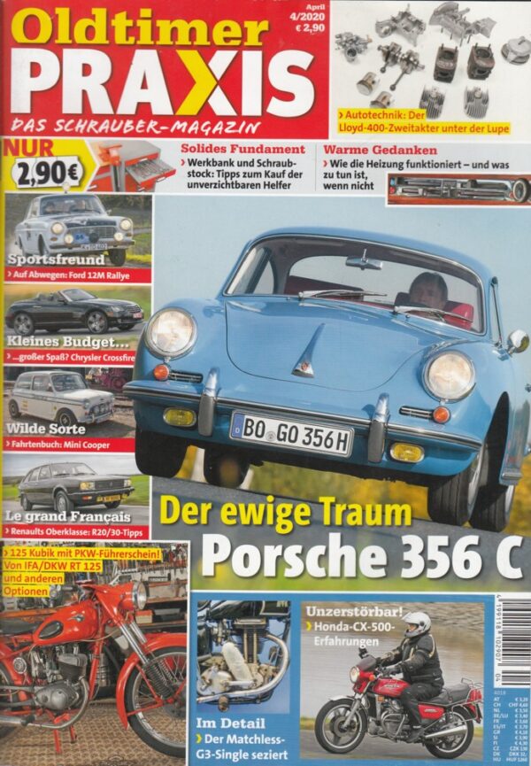 Oldtimer Praxis 04/2020 – Porsche 356 C; Honda CX 500; IFA / MZ RT 125/3