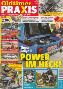 Titelseite: Oldtimer Praxis 05/2018 – Simca Rallye II; Yamaha SR 500; Norton N15 CS "N" Scrambler