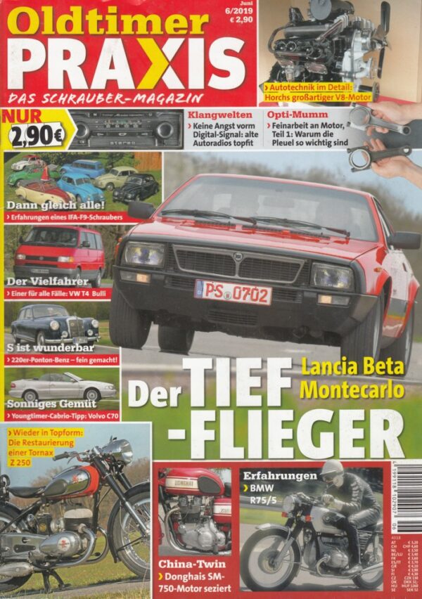 06 Oldtimer Praxis 06/2019 – Lancia Beta Montecarlo S2; Tornax Z 250; BMW R75/5