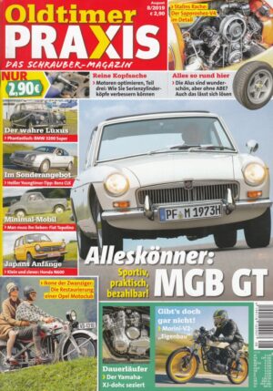 Oldtimer Praxis 08/2019 – MGB GT; Moto Morini "125/350"; Opel Motoclub
