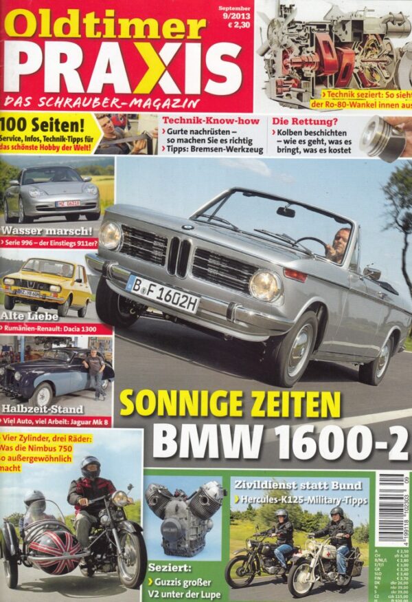 09 Oldtimer Praxis 09/2013 – BMW 1600-2 Cabrio; Nimbus 750; Hercules-K125-Military