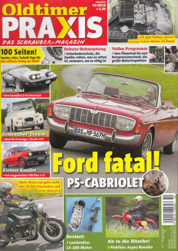 10 Oldtimer Praxis 10/2014 – Ford P5 Cabriolet; Münch 4; Aspes Navaho