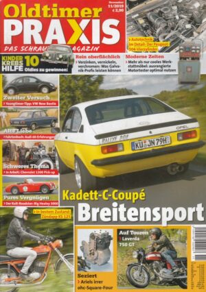 Oldtimer Praxis 11/2019 – Opel Kadett C Coupé Rallye 2.0 E; Laverda 750 GT; Zündapp KS 125