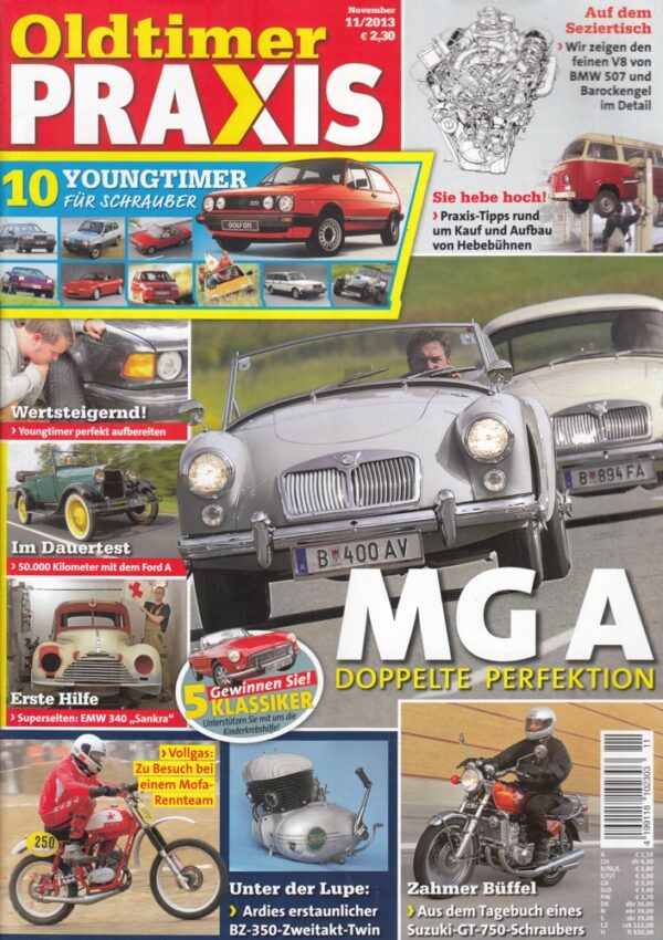 11 Oldtimer Praxis 11/2013 – MGA 1600; Suzuki GT 750; Ardie BZ 350