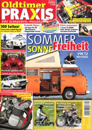 Oldtimer Praxis 12/2013 – VW T2 Westfalia; Triumph SST 500; Honda Monkey