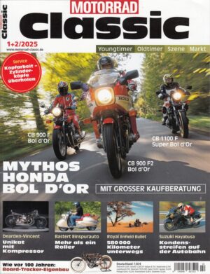Motorrad Classic 1+2/2025 – Honda CB 900 F / CB 900 F2 / CB 1100 F Bol d'Or