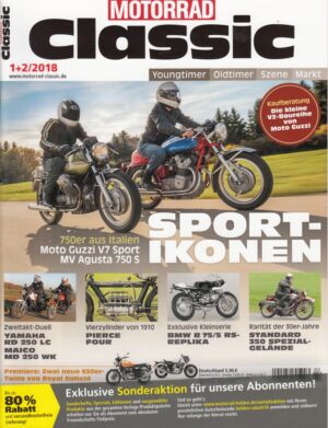 Motorrad Classic 1–2/2018 – Moto Guzzi V7 Sport; MV Agusta 750 S
