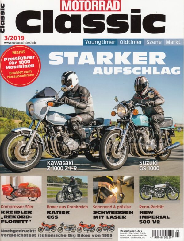 Motorrad Classic 3/2019 – Kawasaki Z 1000 Z1-R; Suzuki GS 1000