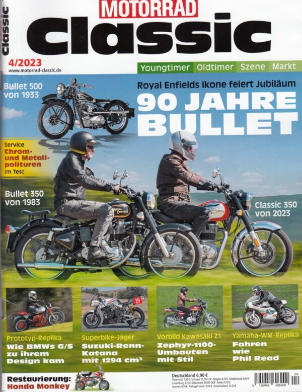 Motorrad Classic 4/2023 – Royal Enfield Bullet, Suzuki Katana, Kawasaki Zephyr