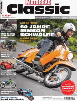Motorrad Classic 5/2024 – Simson Schwalbe KR 51, BMW R 51 RS, Ducati Supermono