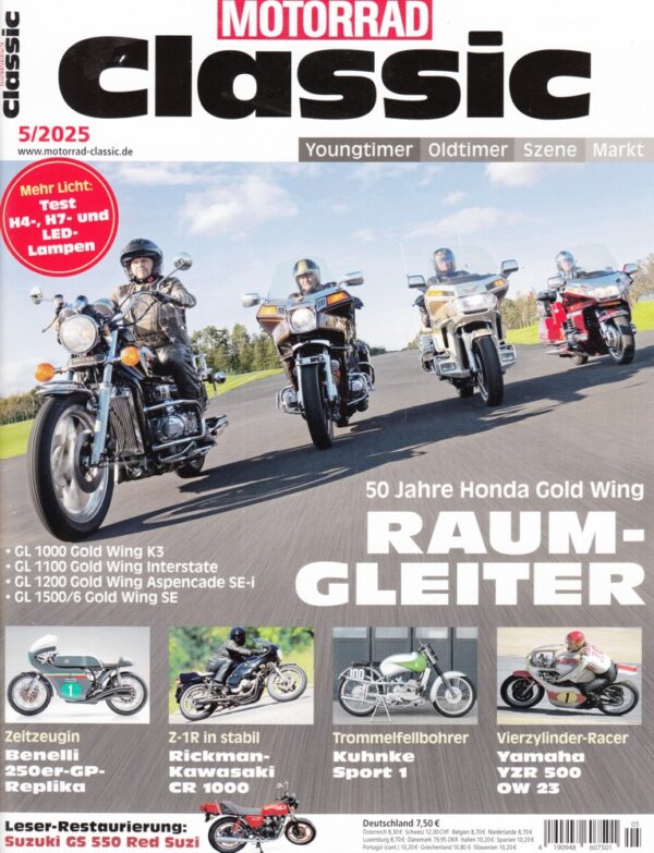 Motorrad Classic 5/2025 – Honda Gold Wing GL 1000, GL 1100, GL 1200, GL 1500/6