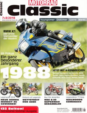 Motorrad Classic 7–8/2018 – BMW K1; NSU S-20 Supermax Scrambler
