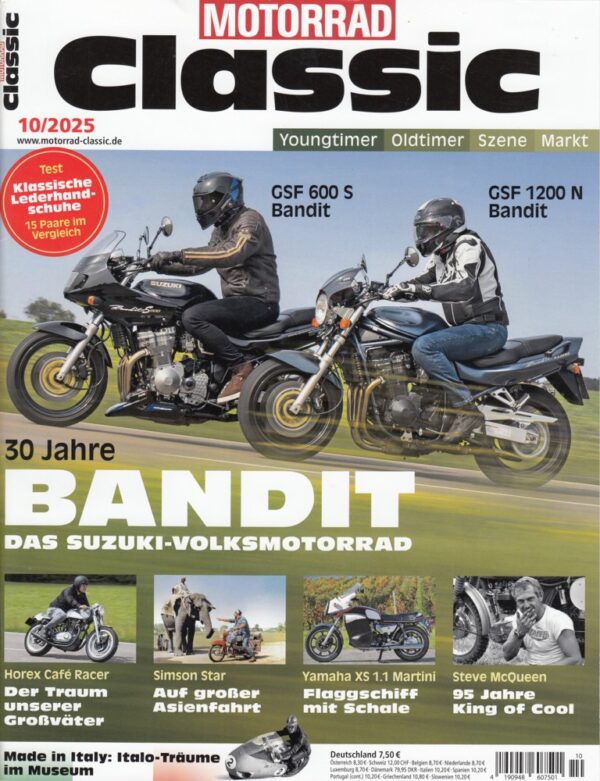 Motorrad Classic 10/2025 – Suzuki GSF 600 S Bandit, Suzuki GSF 1200 N Bandit
