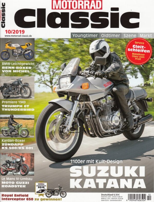 Motorrad Classic 10/2019 – Suzuki GSX 1100 S Katana; Zündapp KS 500 / KS 601