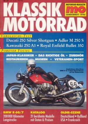 MO Klassik Motorrad 1995 – Royal Enfield Bullet, Kawasaki A 1 Samurai, Adler M 250 S, Ducati 250 Silver Shotgun