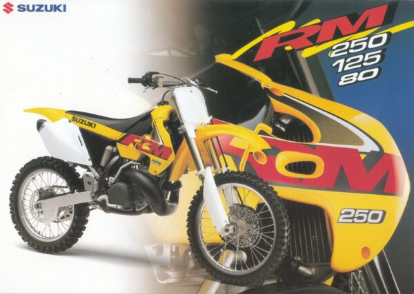 SUZUKI RM 250 / 125 / 80 + Prospekt brochure + 6 Seiten + aus 9/1998