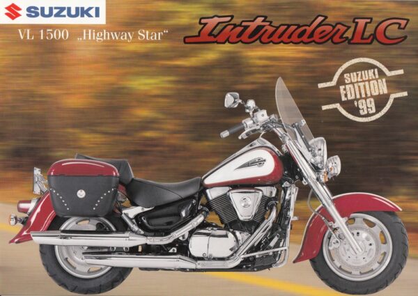 SUZUKI VL 1500 Intruder LC + Edition 99 "Highway Star" + Prospekt brochure + 6 Seiten + aus 11/1998